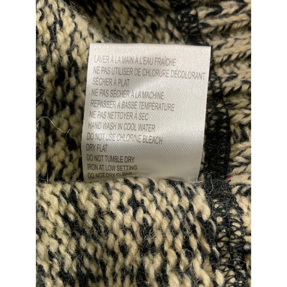Projek Raw Knit Hoodie sweatshirt Mens Medium Black white Wool Elbow Patches EUC - Picture 6 of 9